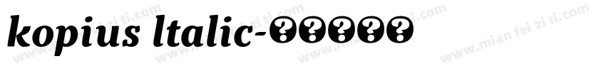 kopius ltalic字体转换